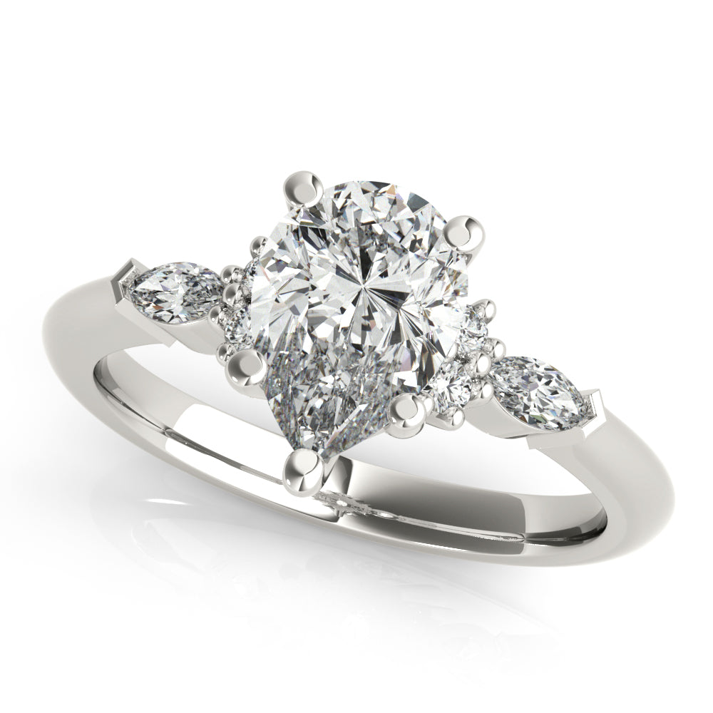 Willow Pear Diamond Engagement Ring Setting