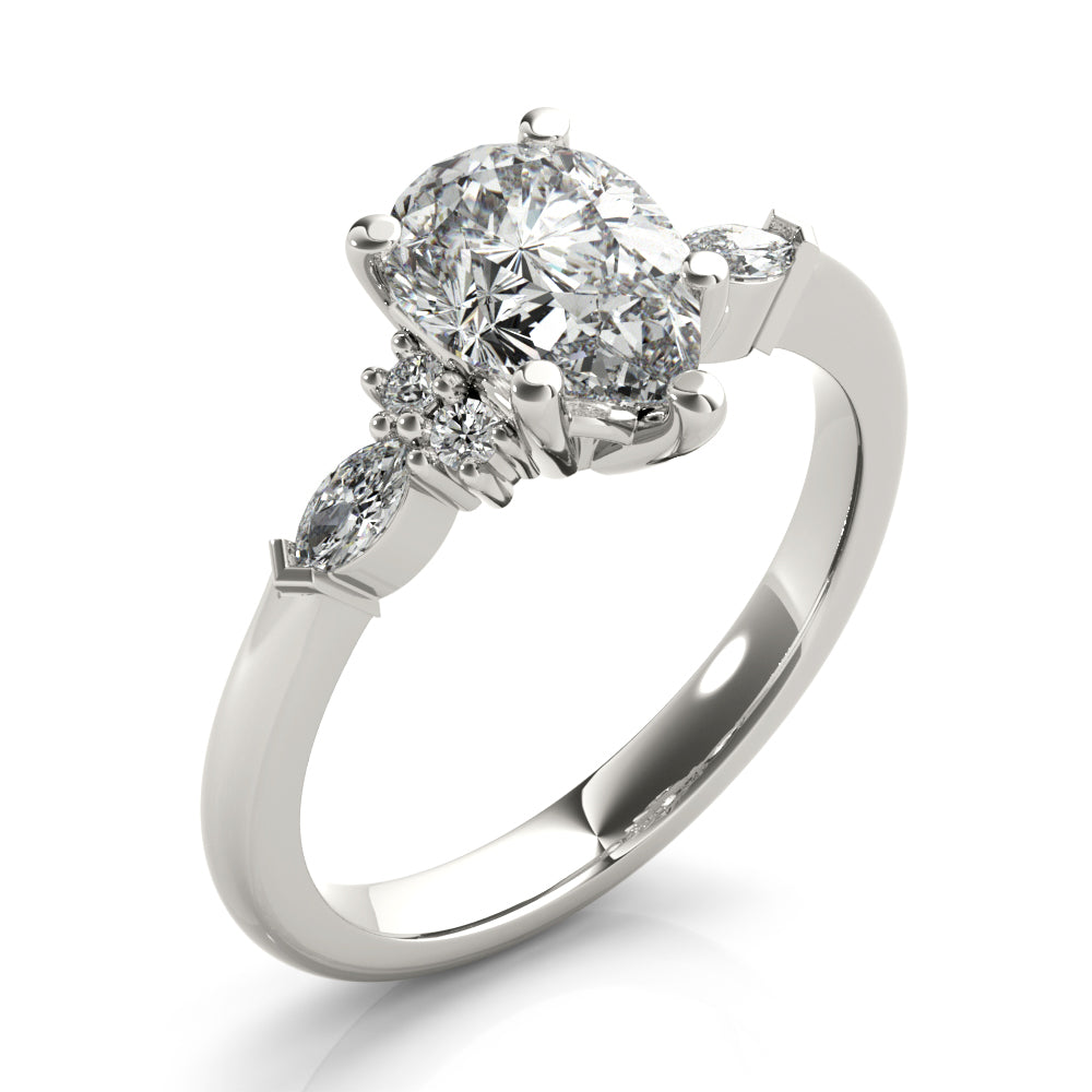 Willow Pear Diamond Engagement Ring Setting