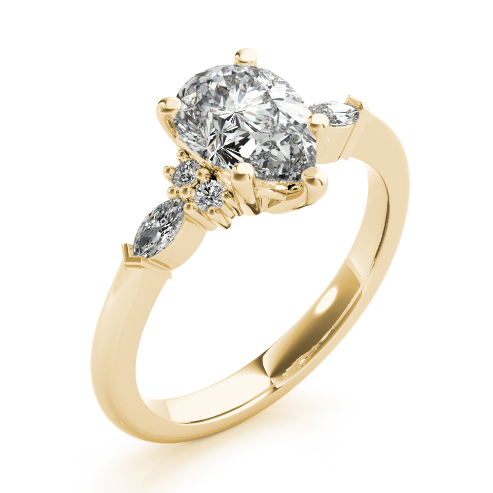 Willow Pear Diamond Engagement Ring Setting