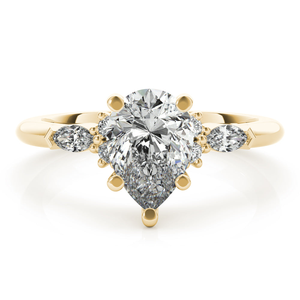 Willow Pear Diamond Engagement Ring Setting