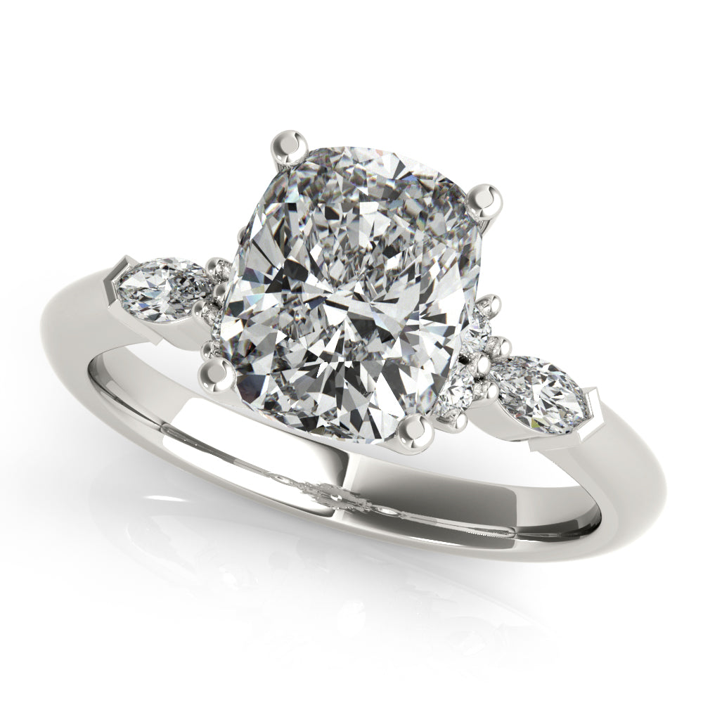 Willow Elongated Cushion Cut Diamond Engagement Ring Setting