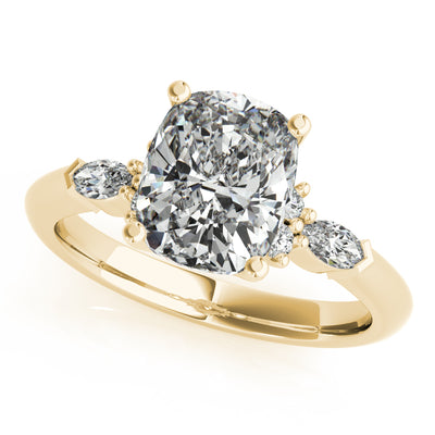 Willow Elongated Cushion Cut Diamond Engagement Ring Setting