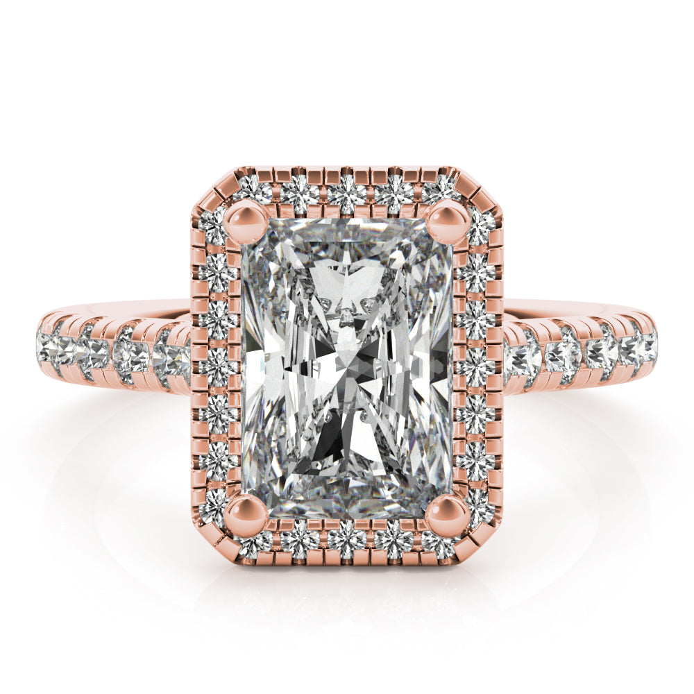 Harlow Radiant Diamond Engagement Ring Setting