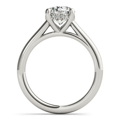 Hannah Round Solitaire with Hidden Halo Engagement Ring Setting