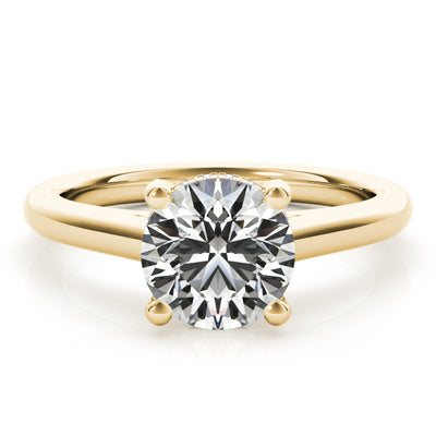 Hannah Round Solitaire with Hidden Halo Engagement Ring Setting