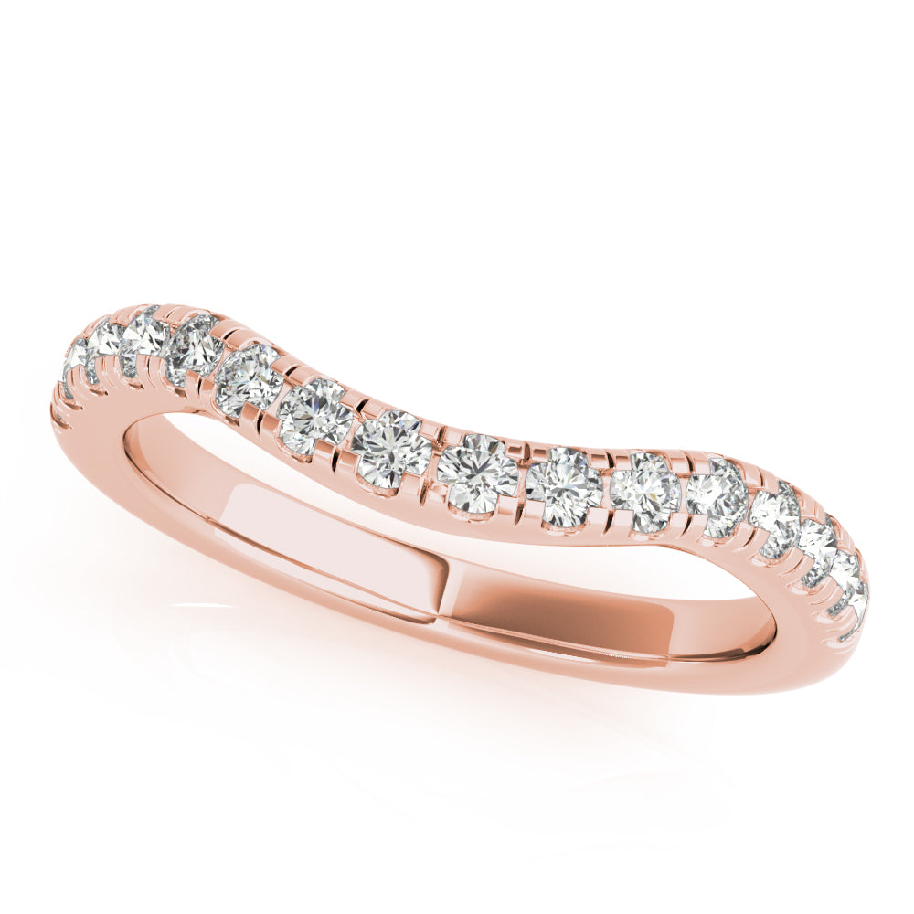 Poppy Women's Diamond Curved Wedding Ring