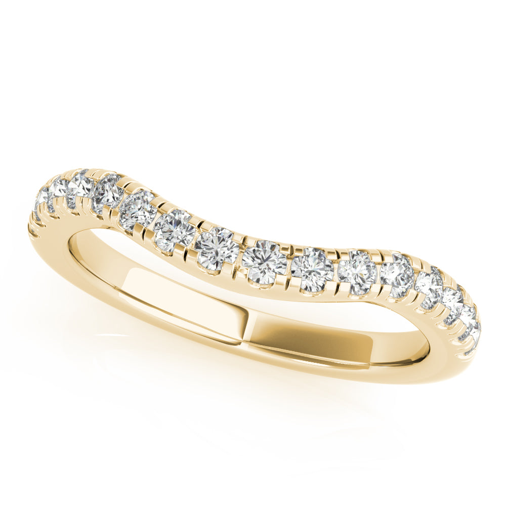 Poppy Women's Diamond Curved Wedding Ring