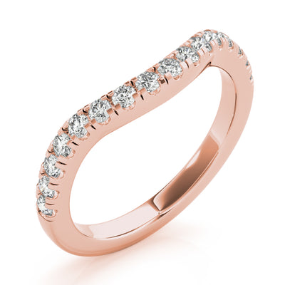 Poppy Women's Diamond Curved Wedding Ring