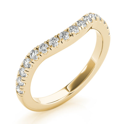 Poppy Women's Diamond Curved Wedding Ring