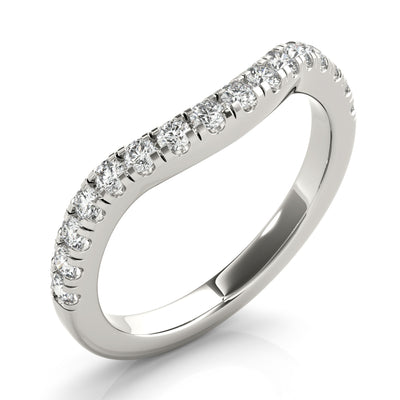 Poppy Women's Diamond Curved Wedding Ring