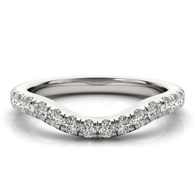 Poppy Women's Diamond Curved Wedding Ring