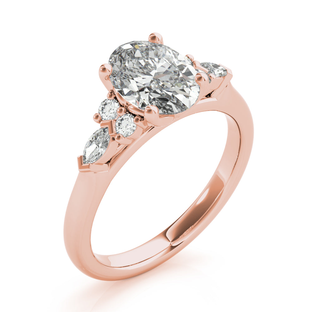 Holly Oval Diamond Engagement Ring Setting