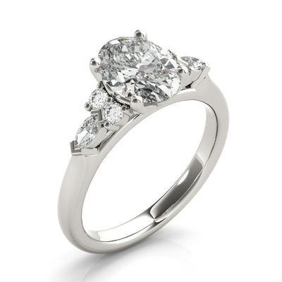 Holly Oval Diamond Engagement Ring Setting