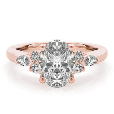 Holly Oval Diamond Engagement Ring Setting