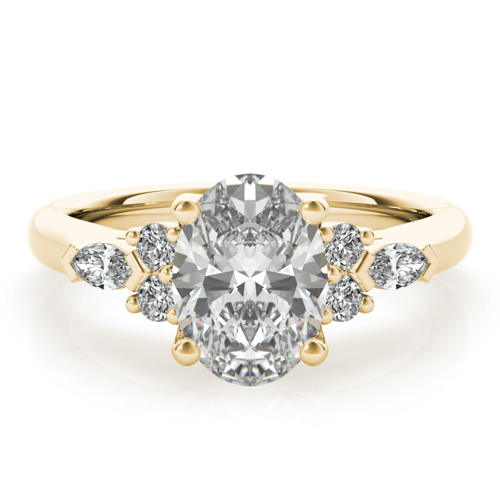 Holly Oval Diamond Engagement Ring Setting