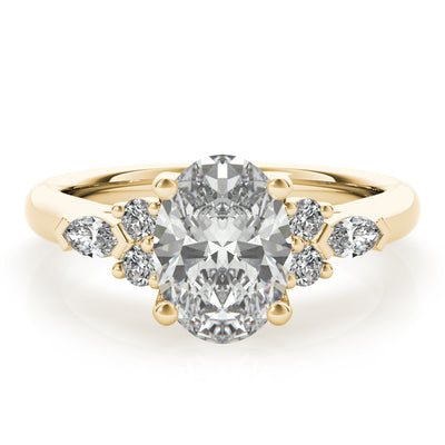 Holly Oval Diamond Engagement Ring Setting