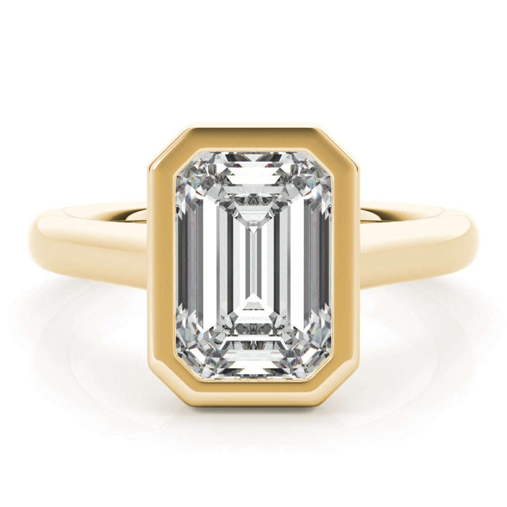 Emerald Hannah Bezel Engagement Ring Setting – KAVALRI