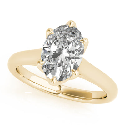 Peony Oval 6 Prong Solitaire Engagement Ring Setting