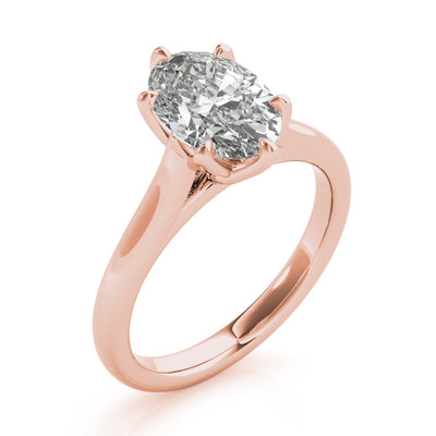Peony Oval 6 Prong Solitaire Engagement Ring Setting
