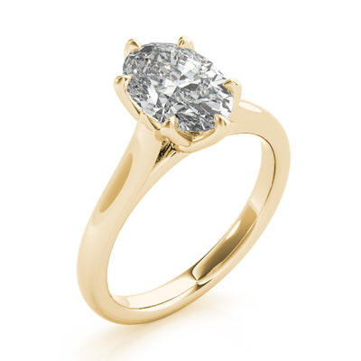 Peony Oval 6 Prong Solitaire Engagement Ring Setting