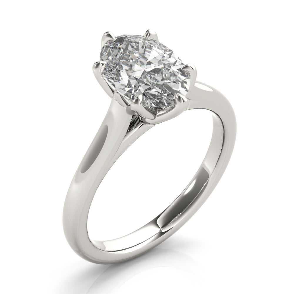 Peony Oval 6 Prong Solitaire Engagement Ring Setting
