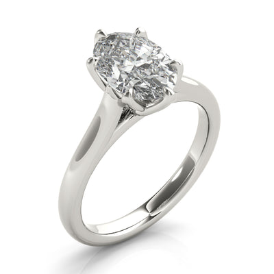 Peony Oval 6 Prong Solitaire Engagement Ring Setting