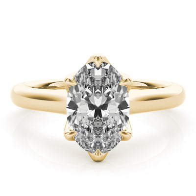 Peony Oval 6 Prong Solitaire Engagement Ring Setting