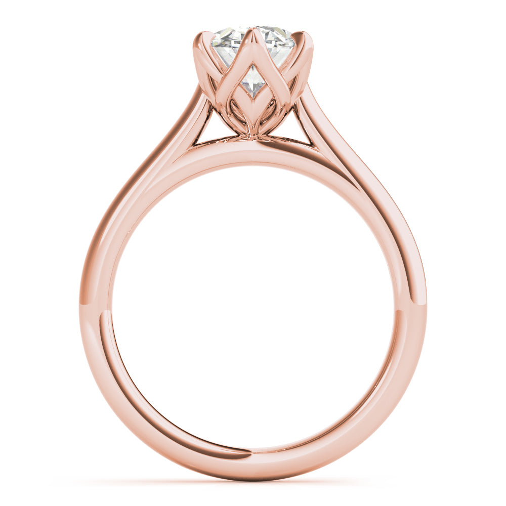 Peony Oval 6 Prong Solitaire Engagement Ring Setting