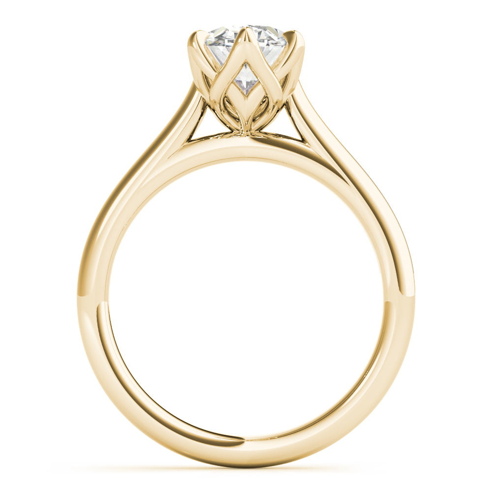 Peony Oval 6 Prong Solitaire Engagement Ring Setting
