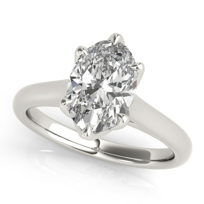 Peony Oval 6 Prong Solitaire Engagement Ring Setting