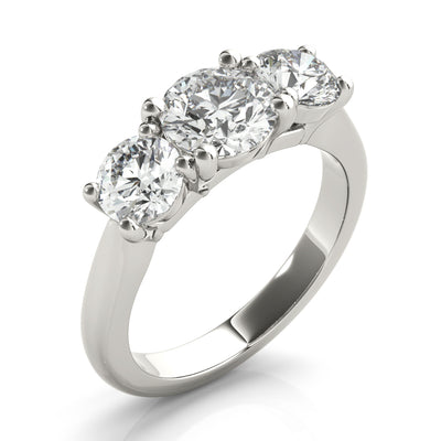 Charlotte Round Grande 4 Prong Trilogy Engagement Ring Setting