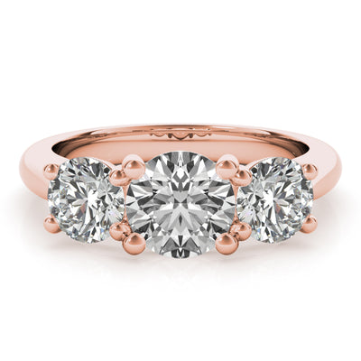 Charlotte Round Grande 4 Prong Trilogy Engagement Ring Setting