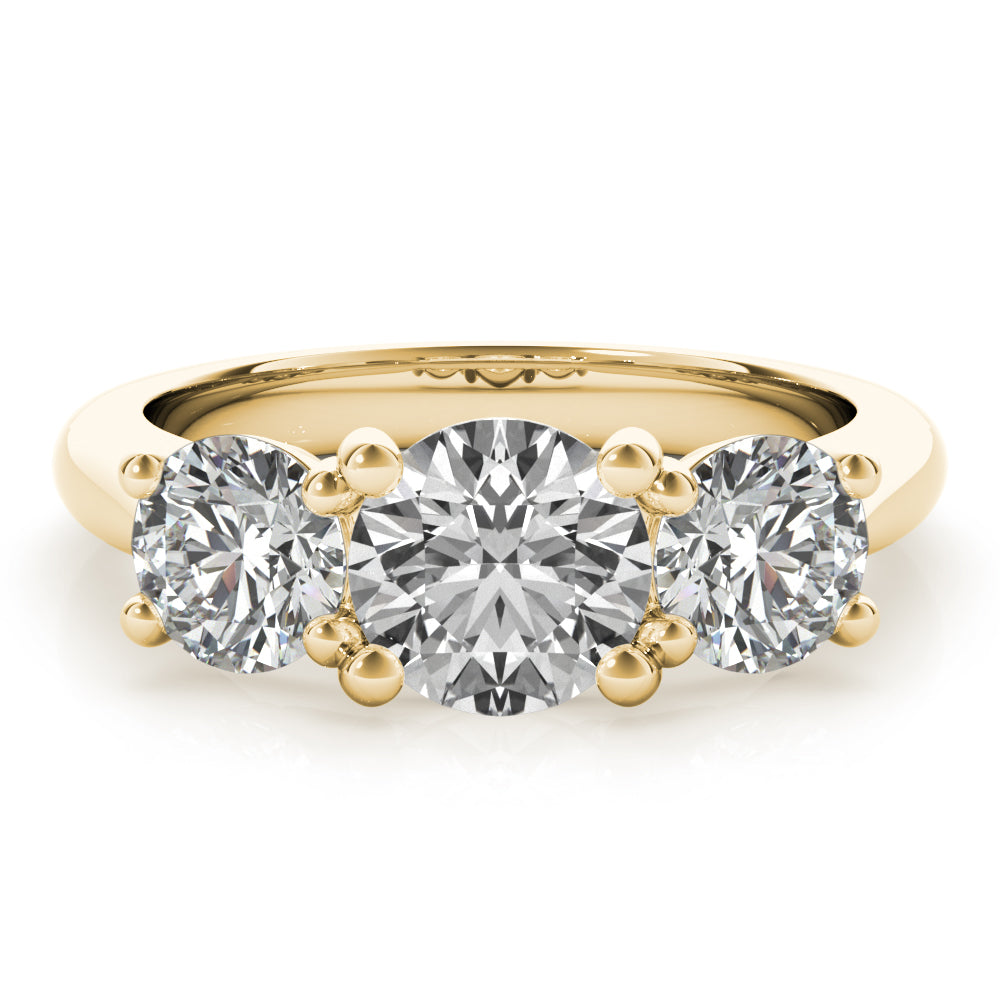 Charlotte Round Grande 4 Prong Trilogy Engagement Ring Setting