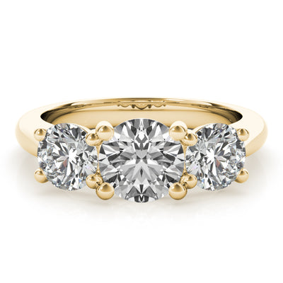 Charlotte Round Grande 4 Prong Trilogy Engagement Ring Setting