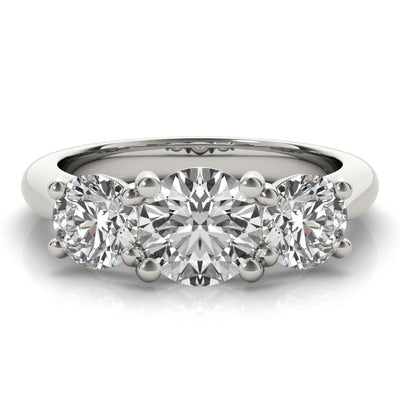 Charlotte Round Grande 4 Prong Trilogy Engagement Ring Setting