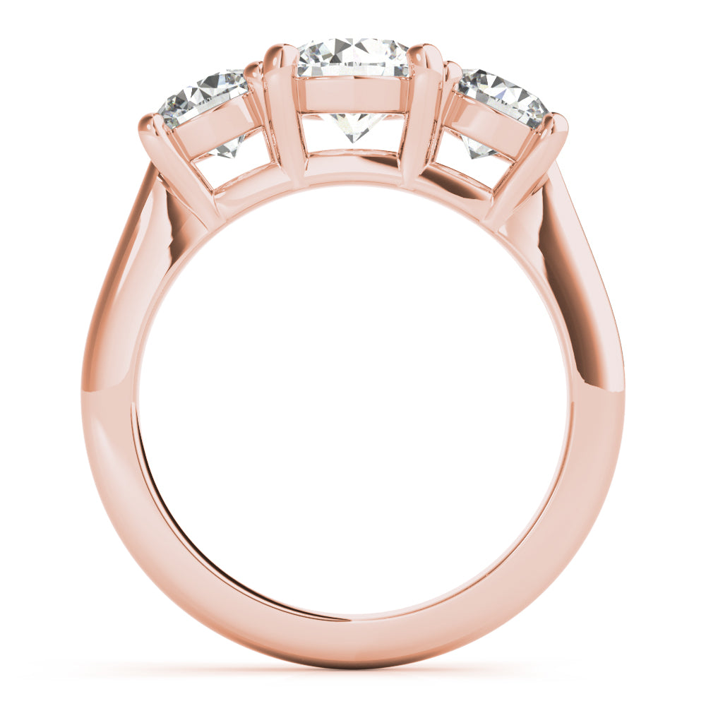 Charlotte Round Grande 4 Prong Trilogy Engagement Ring Setting