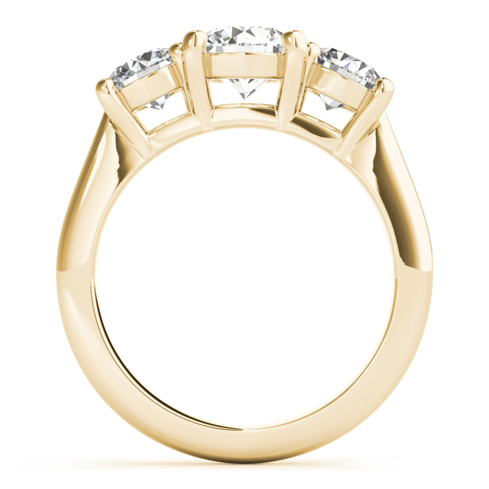 Charlotte Round Grande 4 Prong Trilogy Engagement Ring Setting