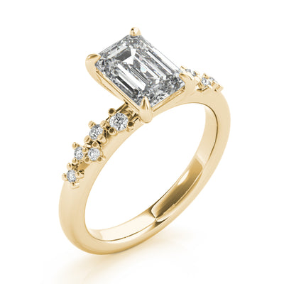 Ivy Emerald Cut Diamond Engagement Ring Setting