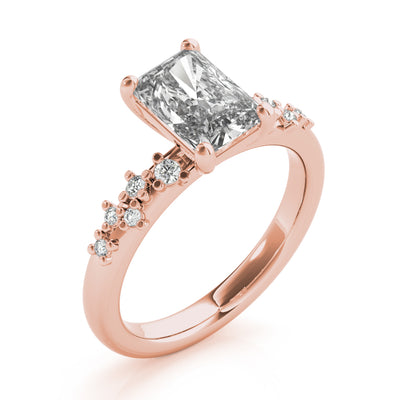 Ivy Radiant Diamond Engagement Ring Setting