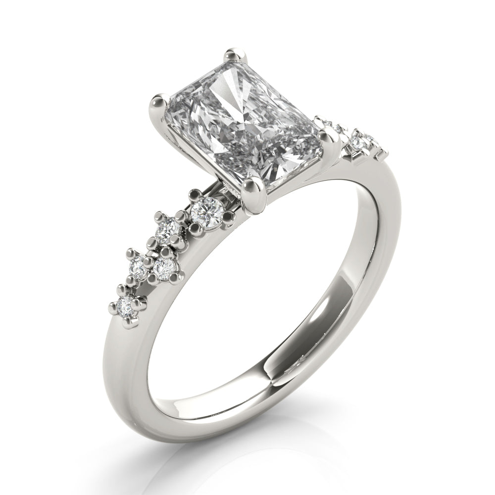 Ivy Radiant Diamond Engagement Ring Setting