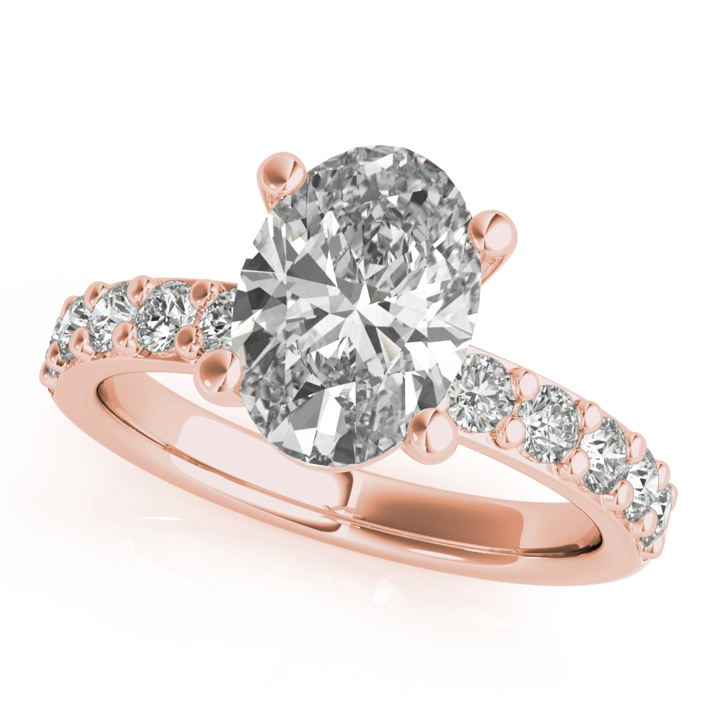Allegra Grande Oval Diamond Engagement Ring Setting