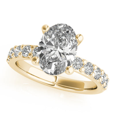 Allegra Grande Oval Diamond Engagement Ring Setting