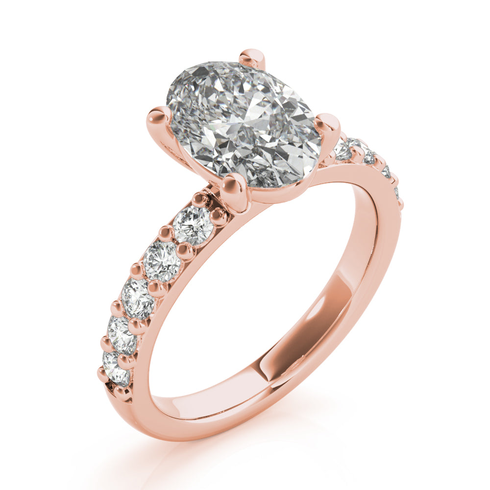 Allegra Grande Oval Diamond Engagement Ring Setting