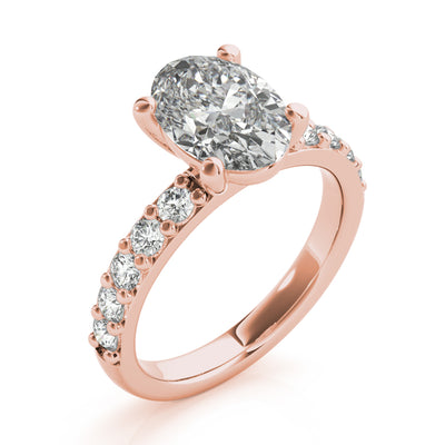 Allegra Grande Oval Diamond Engagement Ring Setting