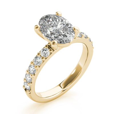 Allegra Grande Oval Diamond Engagement Ring Setting