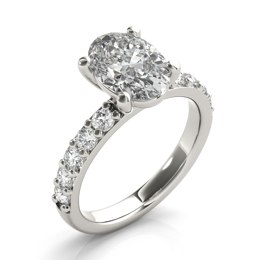 Allegra Grande Oval Diamond Engagement Ring Setting