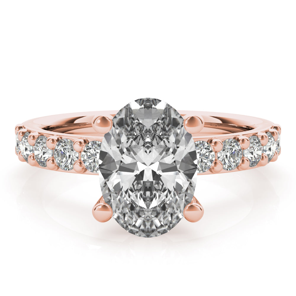 Allegra Grande Oval Diamond Engagement Ring Setting