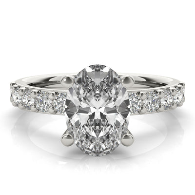 Allegra Grande Oval Diamond Engagement Ring Setting