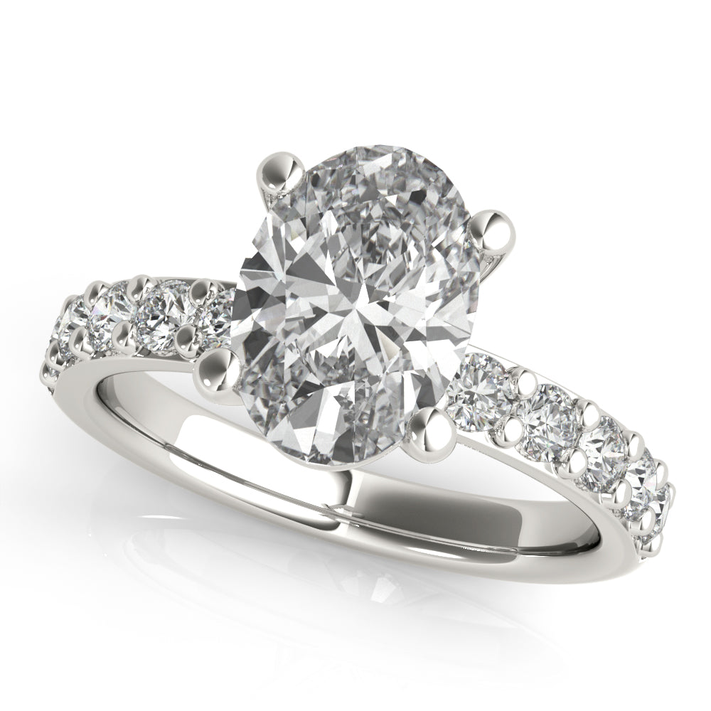 Allegra Grande Oval Diamond Engagement Ring Setting