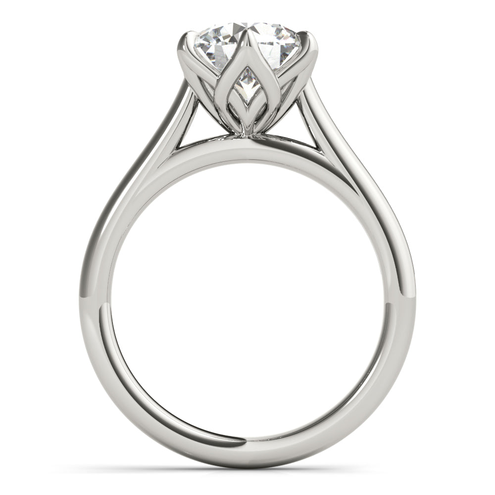 Peony Round 6 Prong Solitaire Engagement Ring Setting